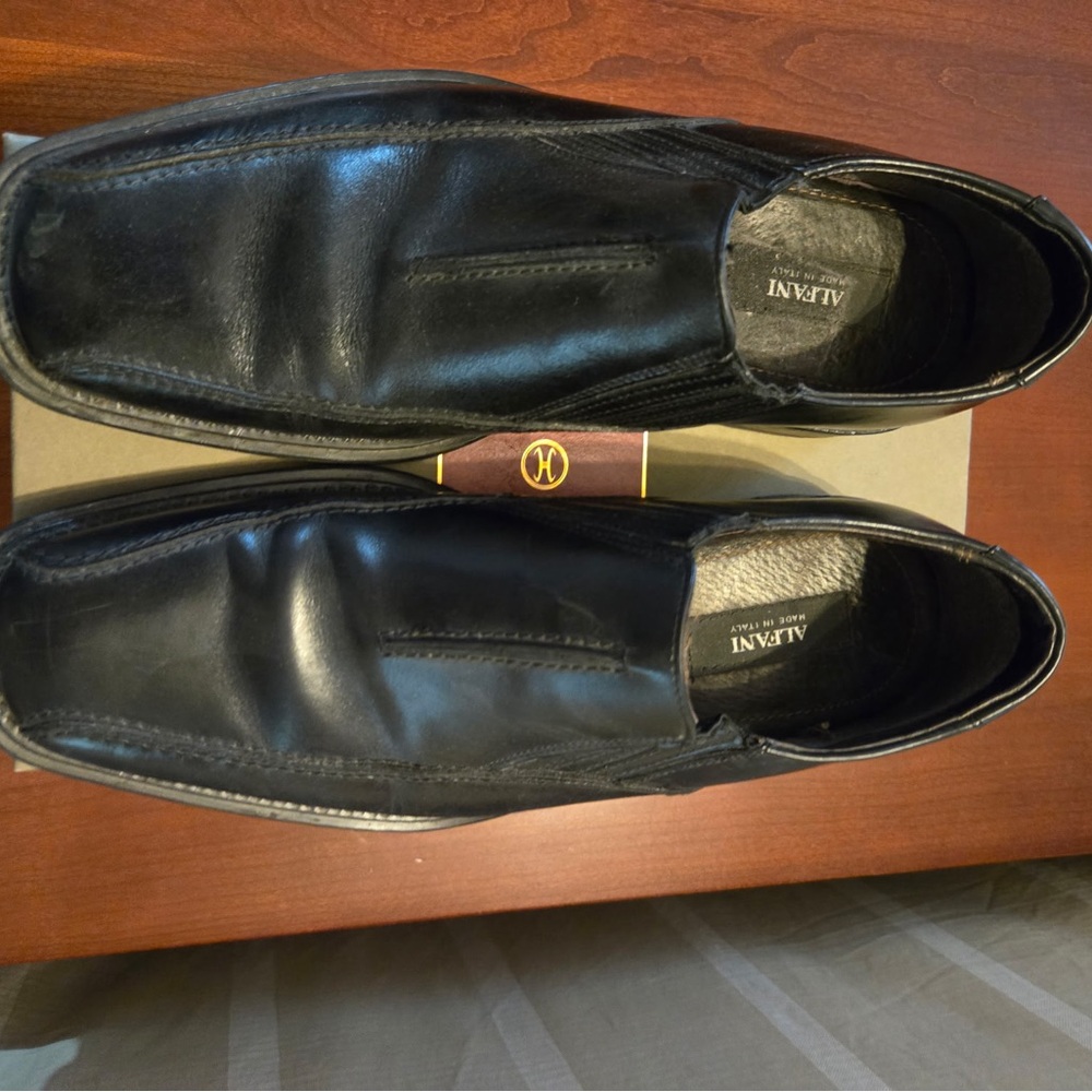 Alfani Men's Black Leather Loafers